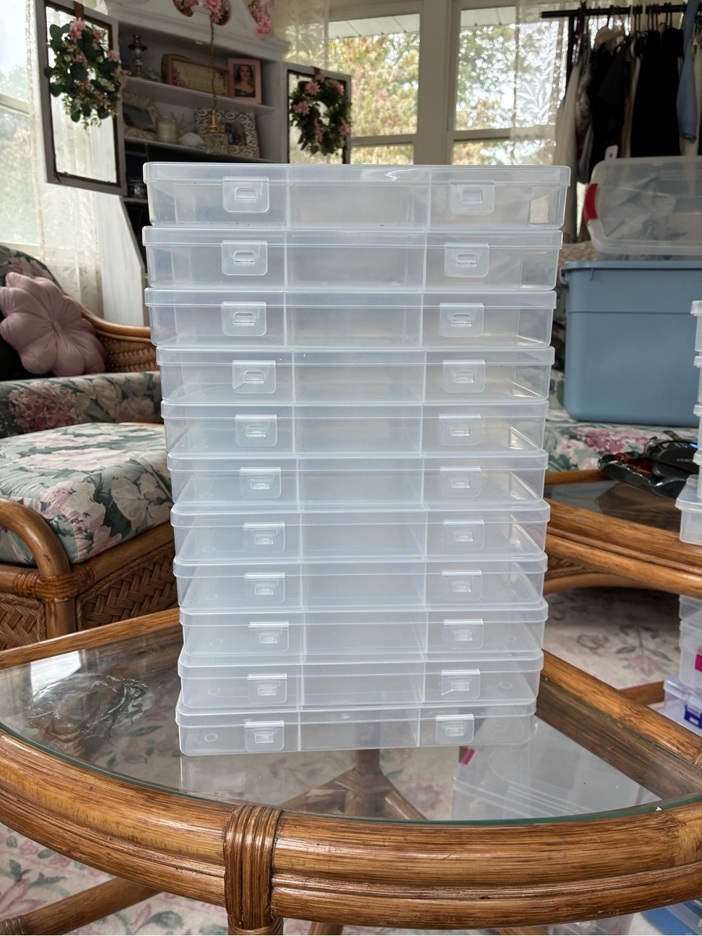 Clear Stackable Plastic Storage Drawers - Multipack set 11